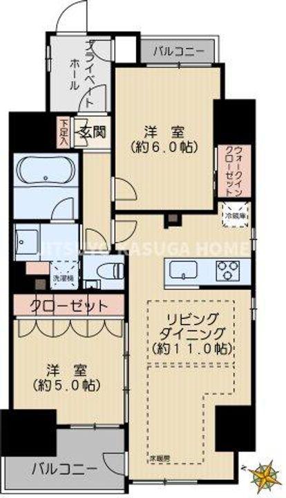 グランカーサ本駒込の間取り