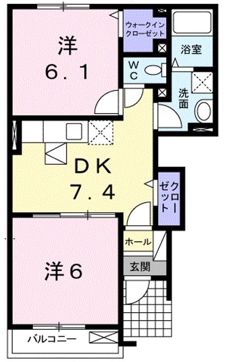 広島県呉市川尻町久筋1(アパート)の賃貸物件の間取り