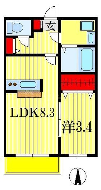 千葉県船橋市藤原1(アパート)の賃貸物件の間取り