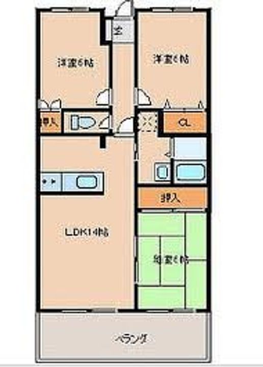 徳島県徳島市北田宮2(マンション)の賃貸物件の間取り