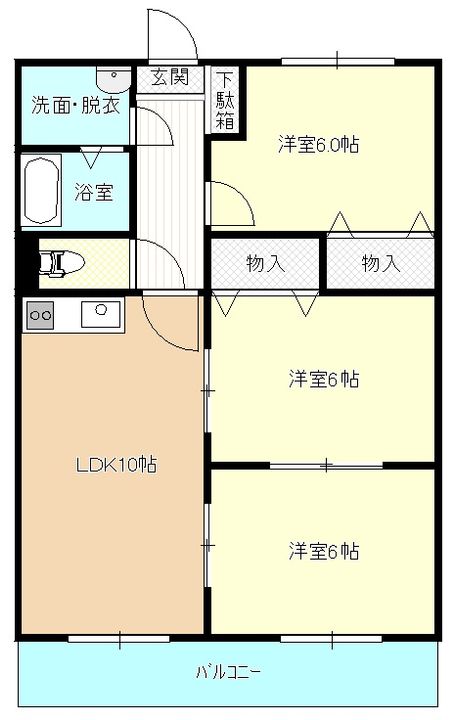 シャトー上峰の間取り