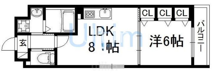 京都府京都市伏見区加賀屋町(マンション)の賃貸物件の間取り