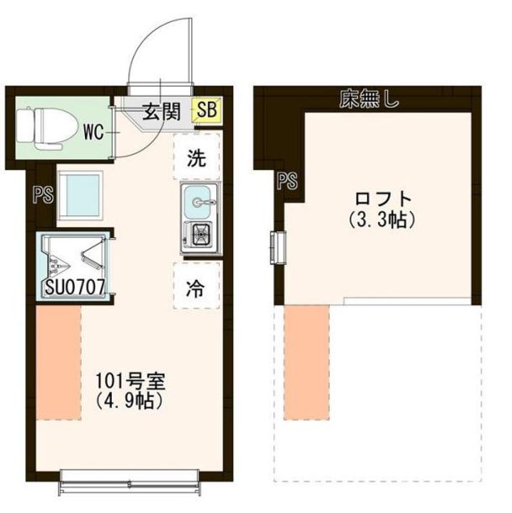 東京都練馬区高松5(アパート)の賃貸物件の間取り