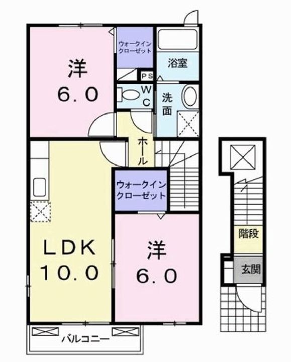 兵庫県多可郡多可町中区安楽田(アパート)の賃貸物件の間取り