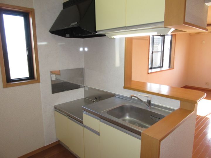 宮城県名取市美田園8(アパート)の賃貸物件のキッチン