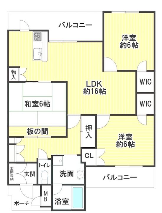 オークランドヒルズ門司港の間取り