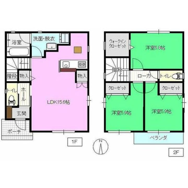 栃木県宇都宮市細谷1(一戸建)の賃貸物件の間取り