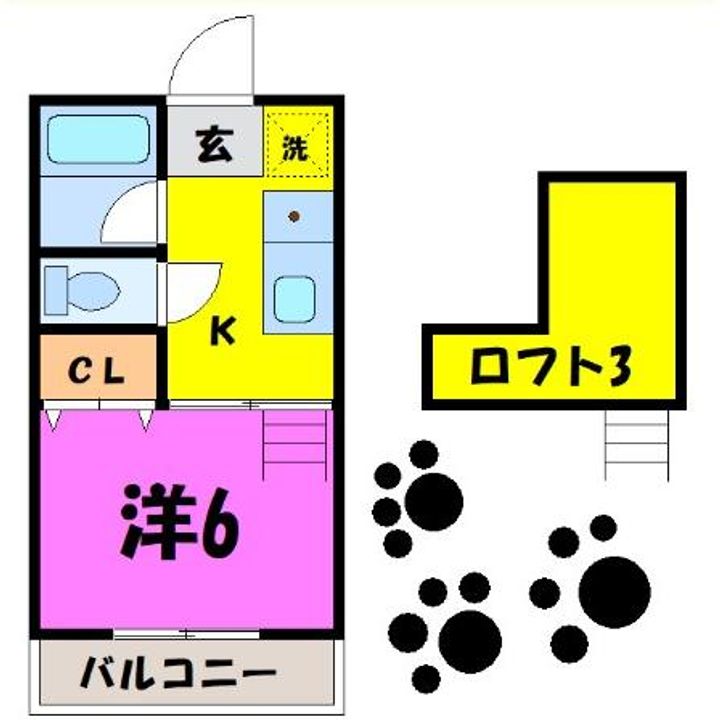 スカイウィング大里A・Bの間取り