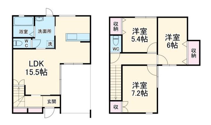 静岡県浜松市中央区入野町(一戸建)の賃貸物件の間取り