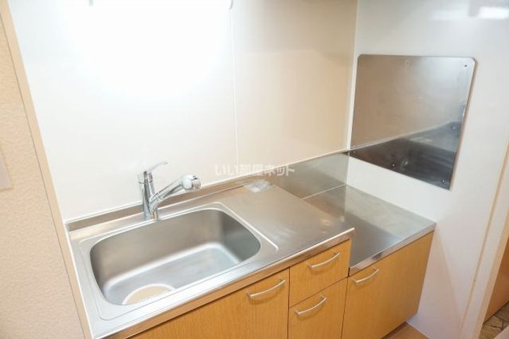 茨城県水戸市元吉田町(アパート)の賃貸物件のキッチン