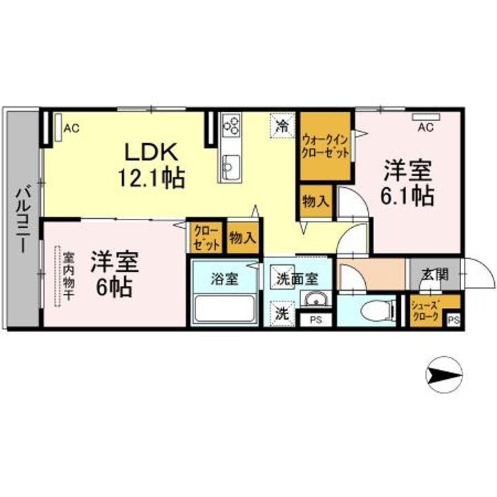 山口県山陽小野田市中川5(アパート)の賃貸物件の間取り
