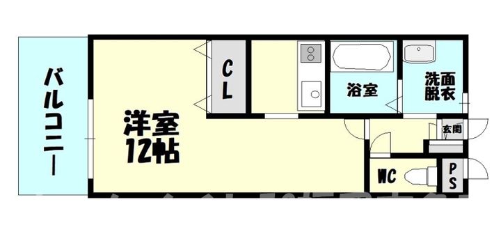 福岡県福岡市東区二又瀬新町の賃貸マンションの間取り