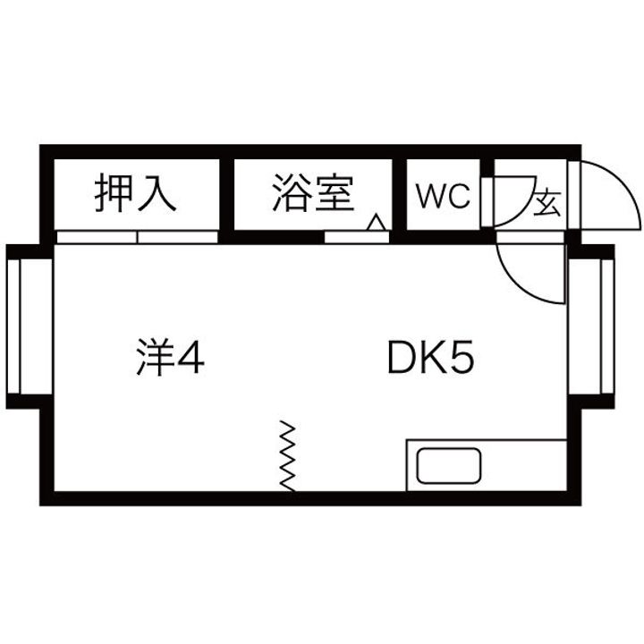 北海道札幌市東区北二十二条東18(アパート)の賃貸物件の間取り