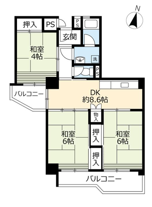 UR千代が丘の間取り