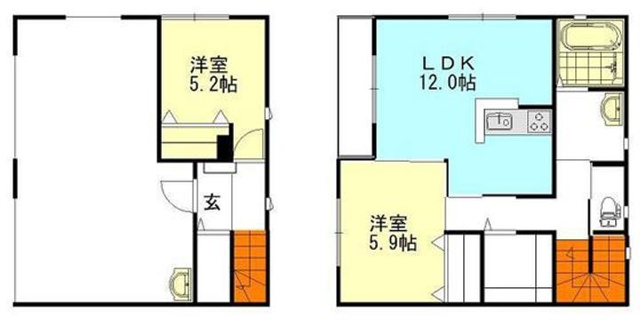 岡山県岡山市中区藤原西町2(一戸建)の賃貸物件の間取り