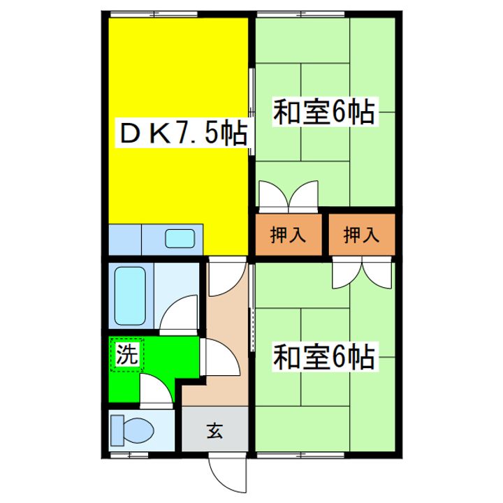 ハイツ太陽の間取り