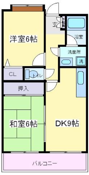 大阪府大阪市住吉区沢之町1(マンション)の賃貸物件の間取り
