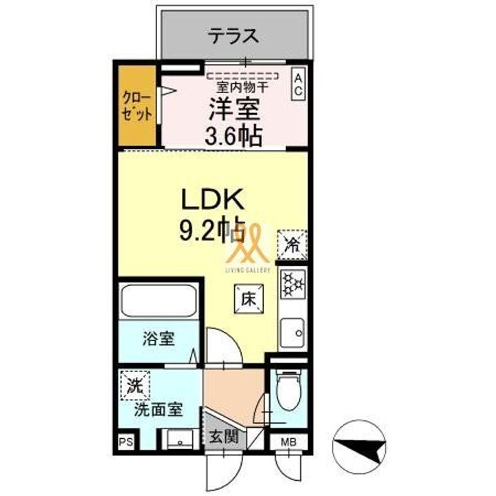 福島県郡山市赤木町(アパート)の賃貸物件の間取り