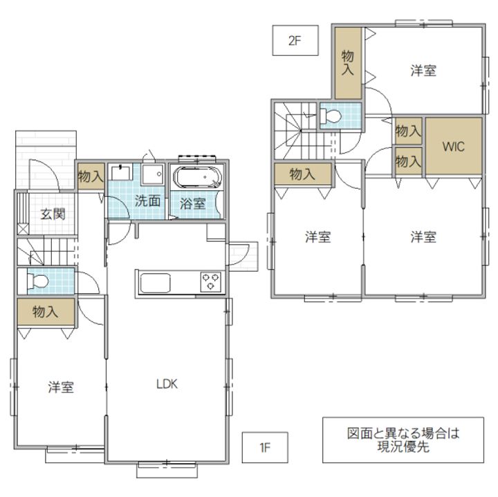 茨城県水戸市千波町(一戸建)の賃貸物件の間取り