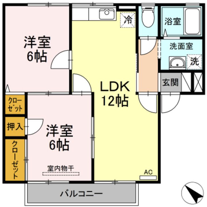 ビューバレー原田の間取り