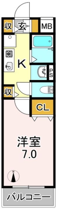 大阪府大阪市平野区平野南1(マンション)の賃貸物件の間取り