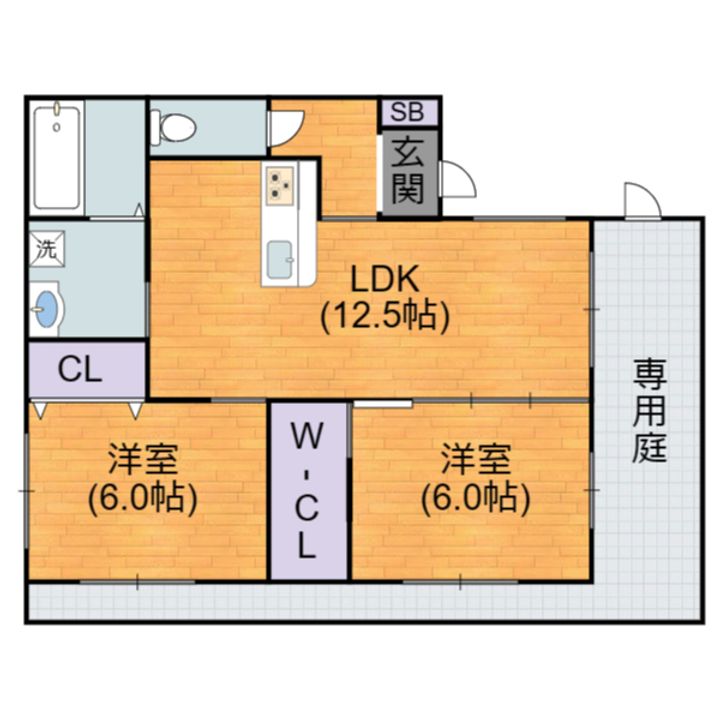 大阪府大阪市平野区平野本町3(アパート)の賃貸物件の間取り