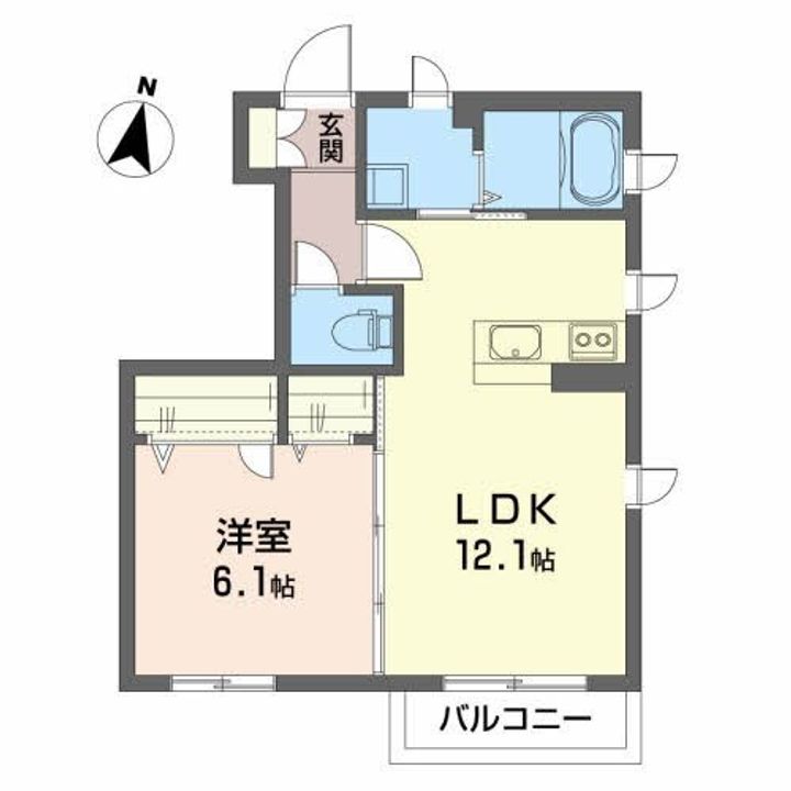 福島県郡山市富久山町久保田字愛宕(アパート)の賃貸物件の間取り