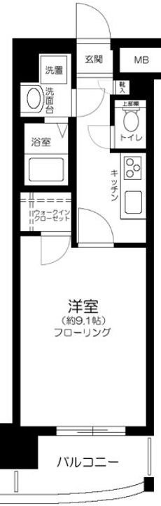 東京都荒川区東尾久4の賃貸マンションの間取り