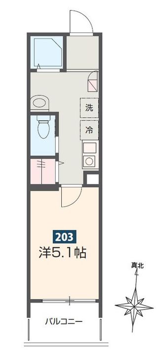 神奈川県伊勢原市伊勢原2(アパート)の賃貸物件の間取り