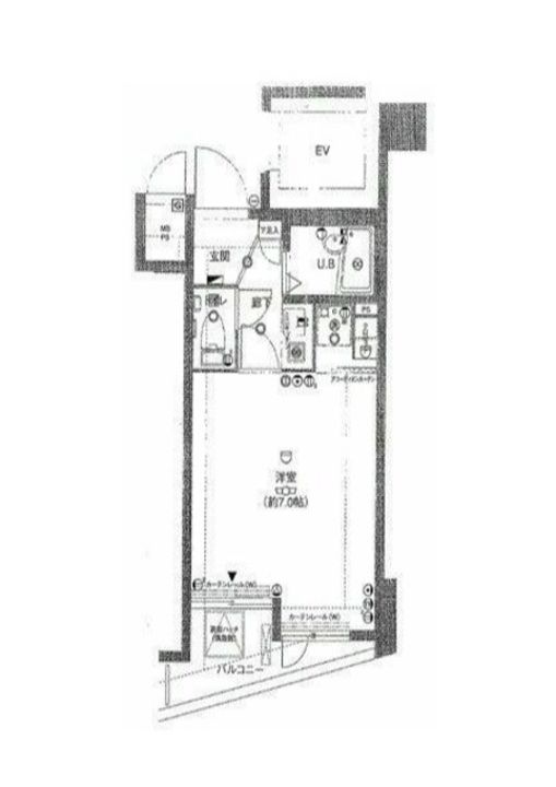東京都新宿区新宿7(マンション)の賃貸物件の間取り