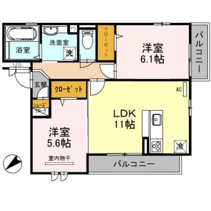 シェソワ メテオールの間取り