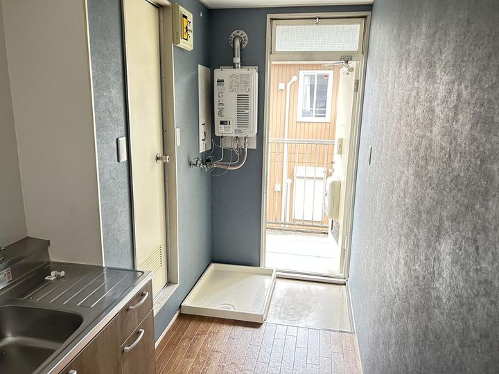 カピースハイツA棟の玄関