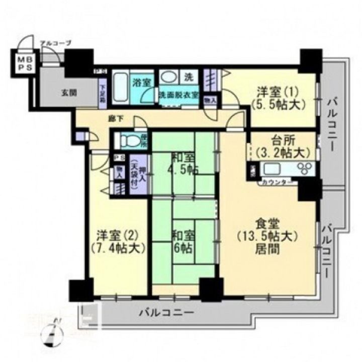 ファミールタワープラザ岡山イーストタワーの間取り