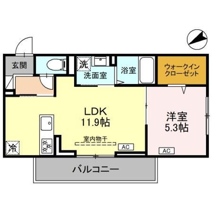 群馬県前橋市山王町(アパート)の賃貸物件の間取り