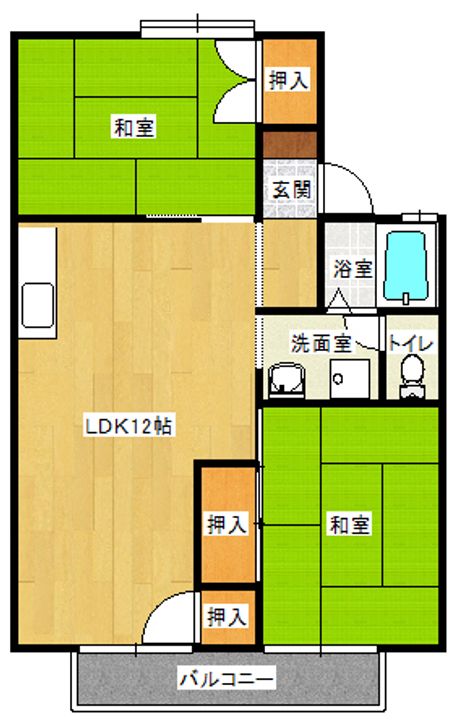 ビューラー花高松の間取り