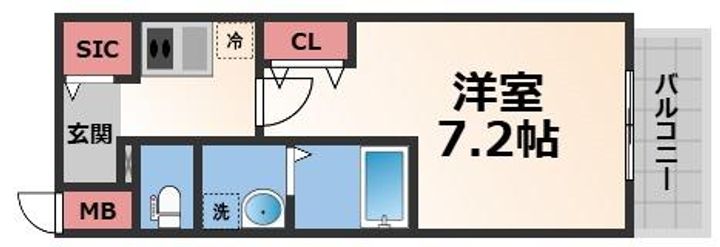 大阪府東大阪市長田西4(マンション)の賃貸物件の間取り