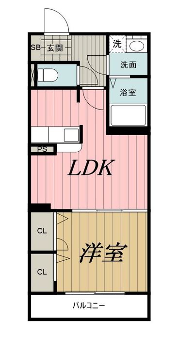 千葉県千葉市稲毛区緑町1(マンション)の賃貸物件の間取り