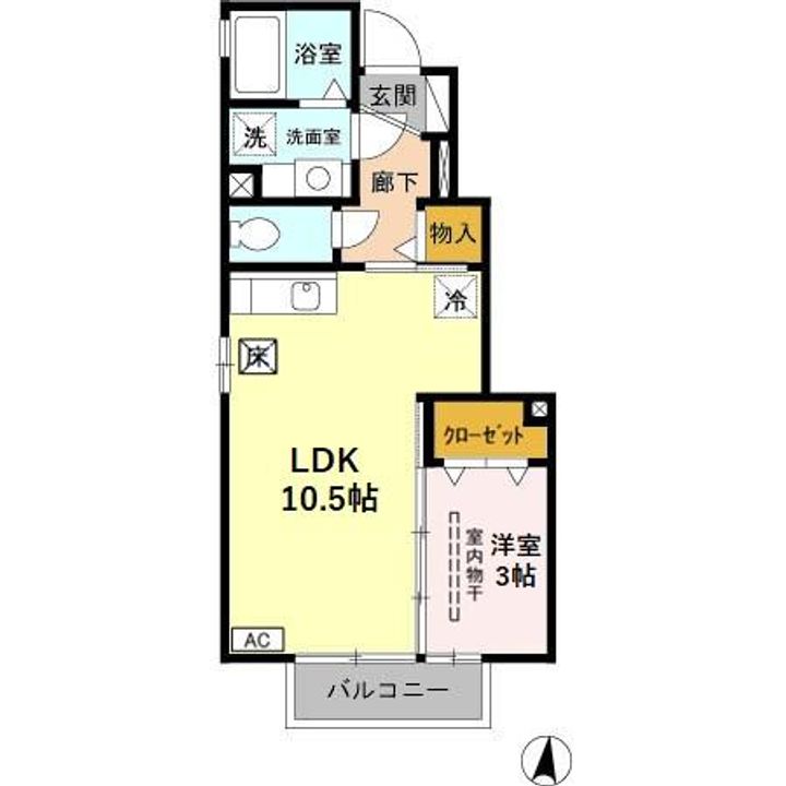 サニースクエア Aの間取り