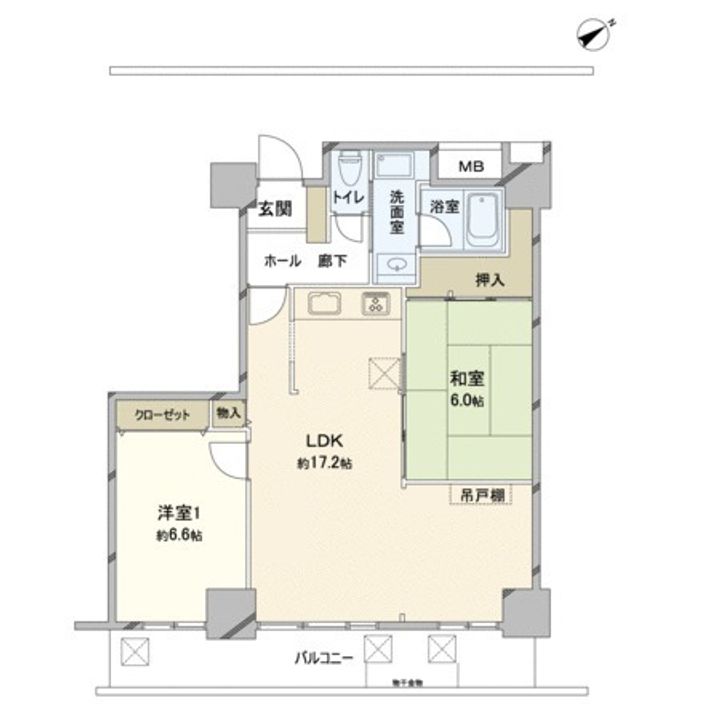 キングマンション堂島川の間取り