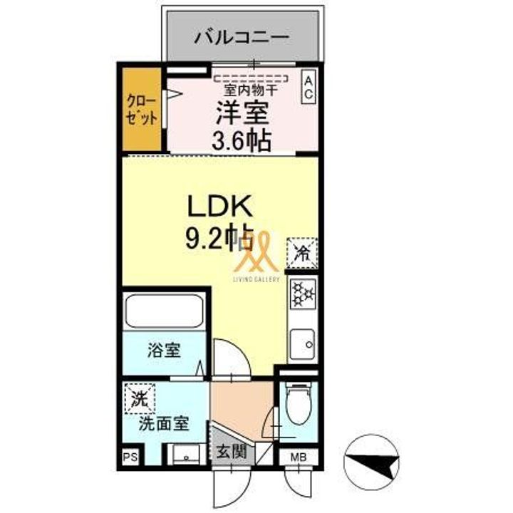福島県郡山市赤木町(アパート)の賃貸物件の間取り