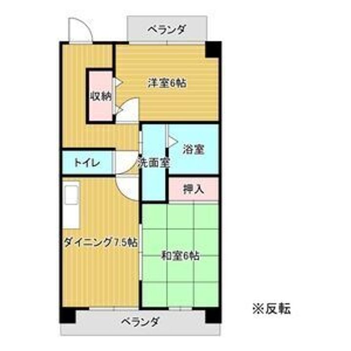 愛知県北名古屋市鹿田(マンション)の賃貸物件の間取り