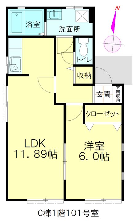 ヒルズ中海岸C棟の間取り