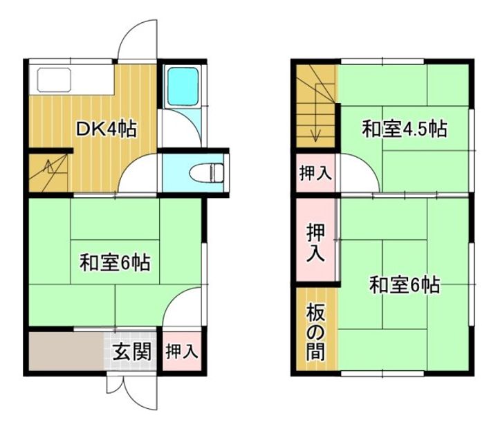広島県安芸郡府中町石井城1(一戸建)の賃貸物件の間取り