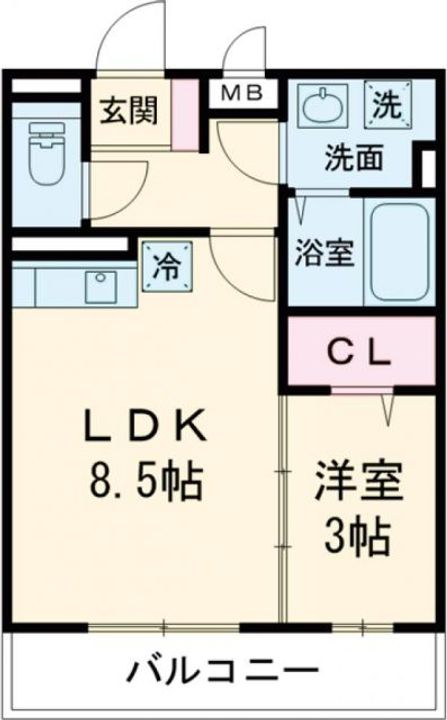 大阪府大阪市鶴見区焼野1(アパート)の賃貸物件の間取り