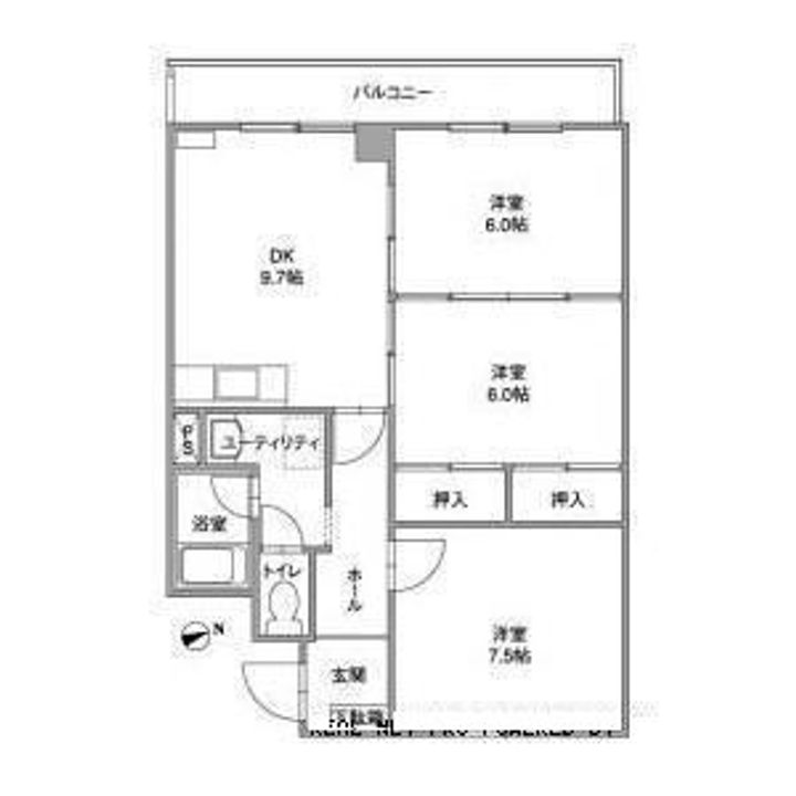 北海道札幌市中央区南十七条西8(マンション)の賃貸物件の間取り