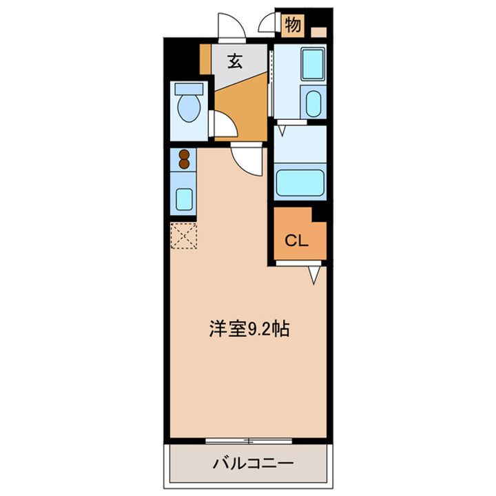 静岡県浜松市中央区山下町(マンション)の賃貸物件の間取り