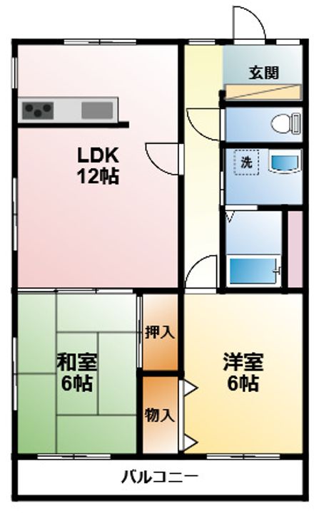 千葉県大網白里市駒込(アパート)の賃貸物件の間取り