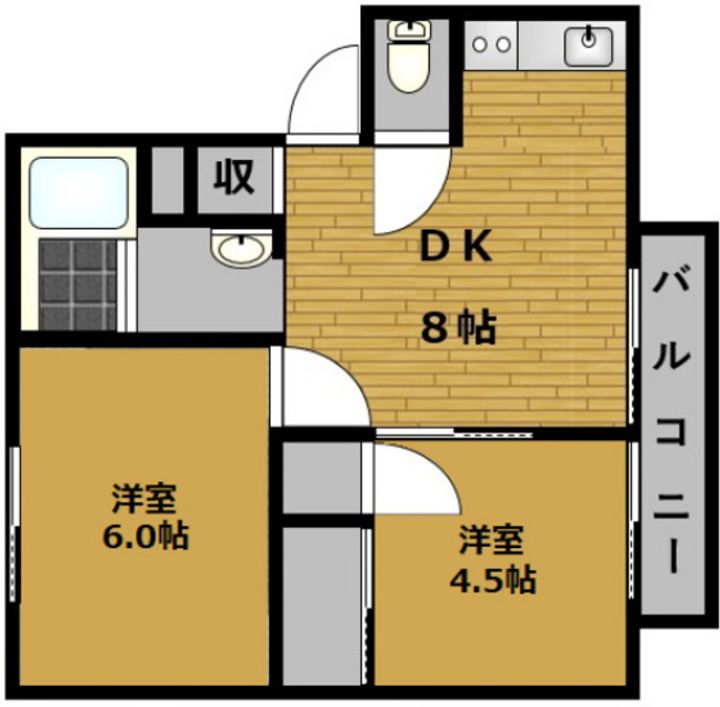 A APARTMENT NISHIICHIの間取り