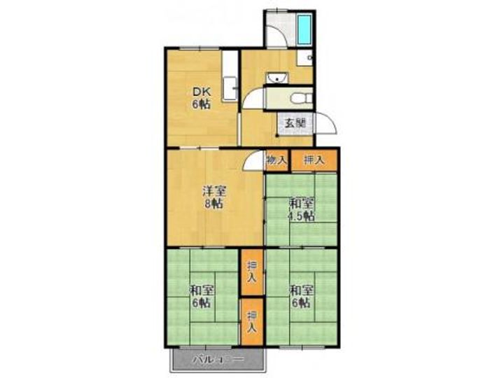 逆瀬台住宅2号棟の間取り