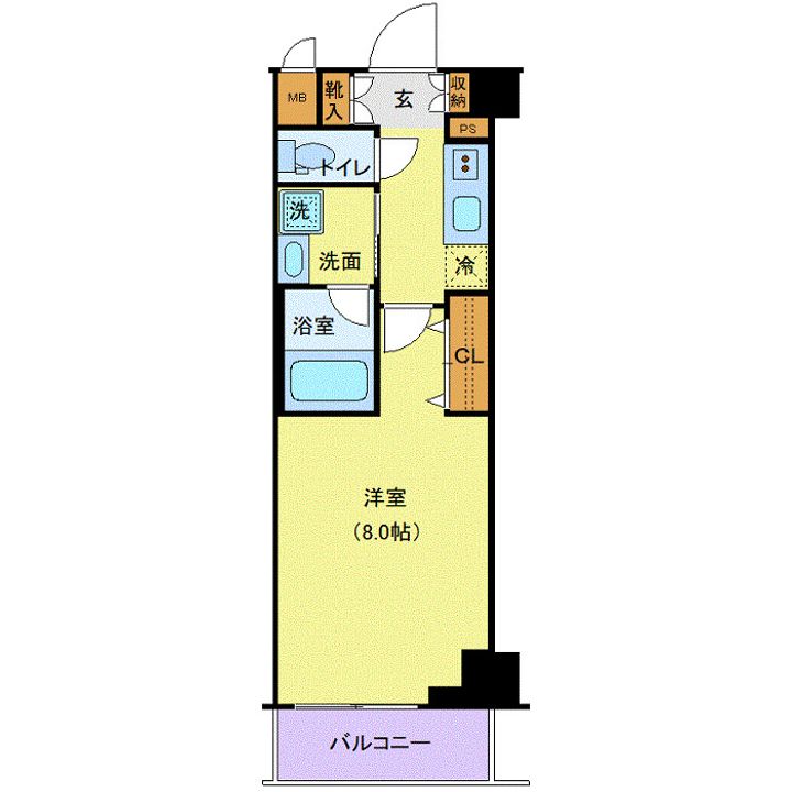 東京都江東区辰巳1(マンション)の賃貸物件の間取り